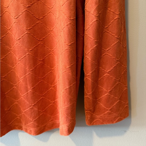 Ruby Rd. Rust Orange Cowl Neck Top - Picture 9 of 16